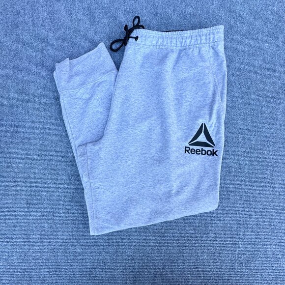 Reebok Joggers Mens Size 3XL Gray Pockets Athleisure Activewear Loungewear - Picture 2 of 11